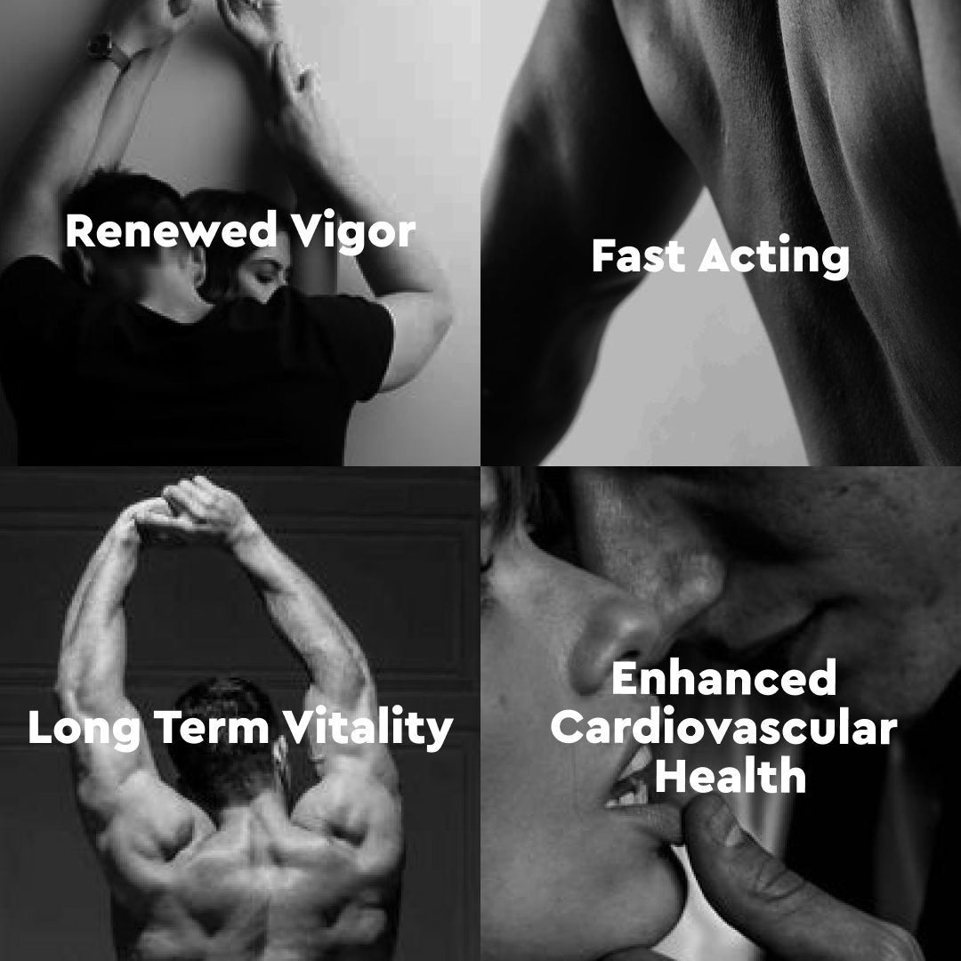Renewed vigor, fast acting, long term vitality, enhanced cardiovascular health