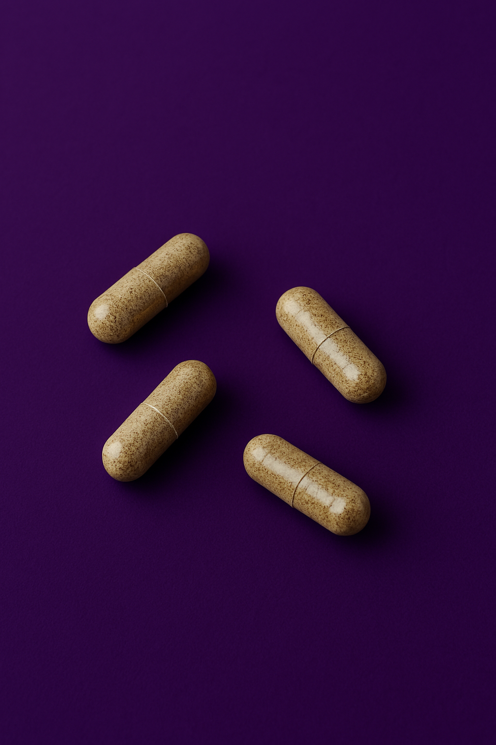 TOTAL PACKAGE capsules on deep purple background